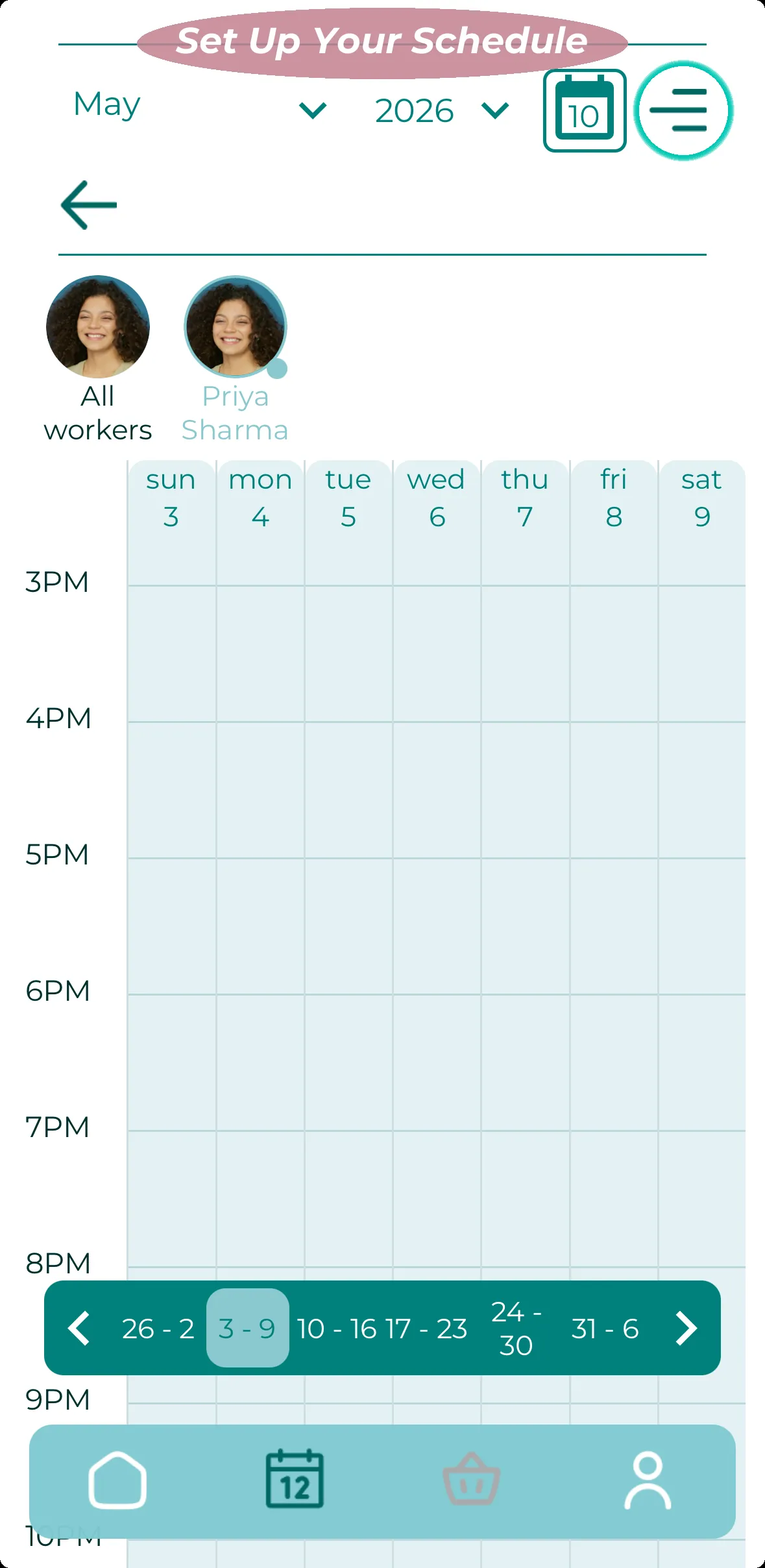 Set Up Your Schedule